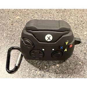 Silicone AirPods Case Cover Black Xbox Controller Design